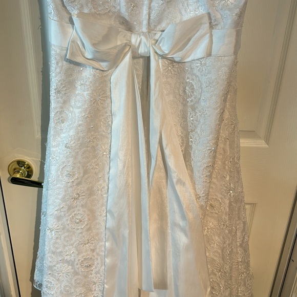 David’s Bridal Dress size 16 Tea Length white - Picture 5 of 15
